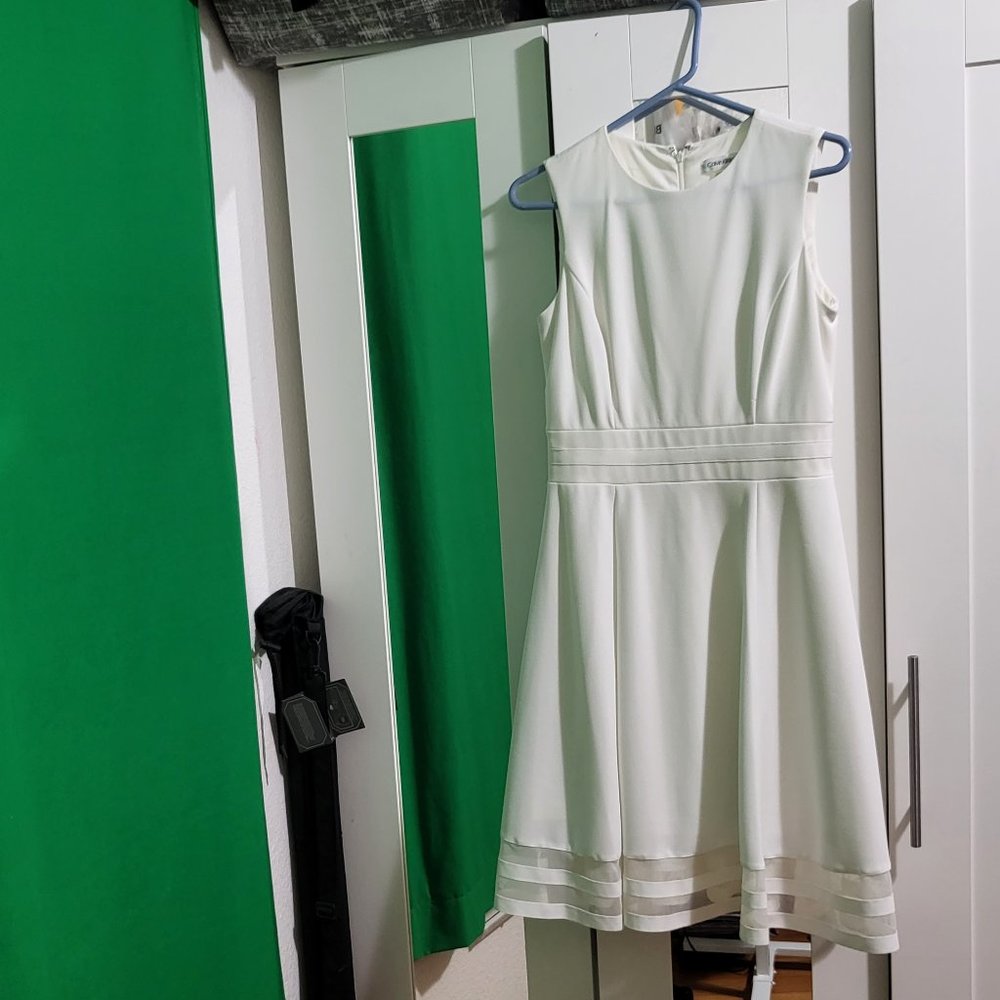 Calvin Klein Mesh-Insert Dress